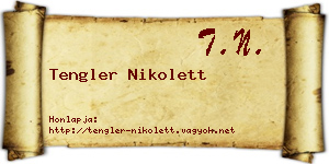 Tengler Nikolett névjegykártya
